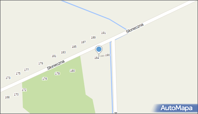 Klonowa, Słoneczna, 186, mapa Klonowa