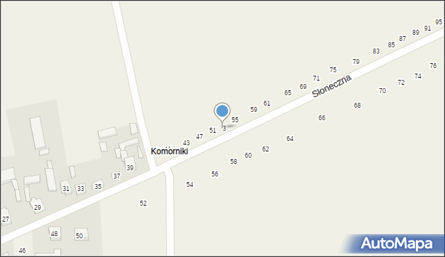 Klonowa, Słoneczna, 53, mapa Klonowa