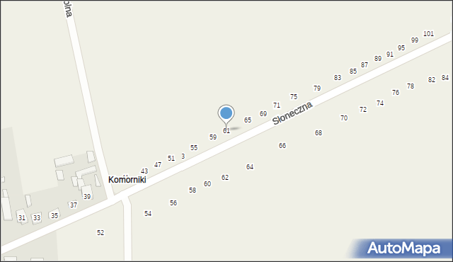 Klonowa, Słoneczna, 61, mapa Klonowa