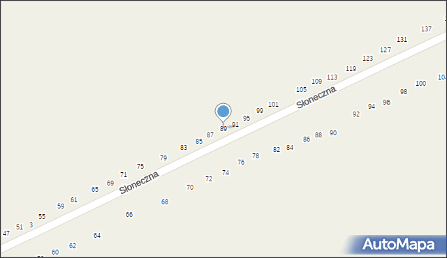 Klonowa, Słoneczna, 89, mapa Klonowa