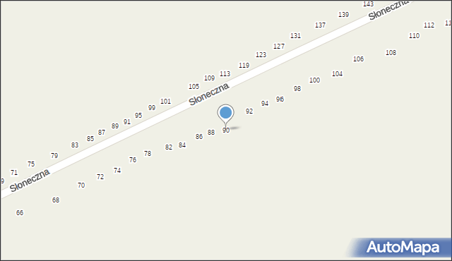 Klonowa, Słoneczna, 90, mapa Klonowa