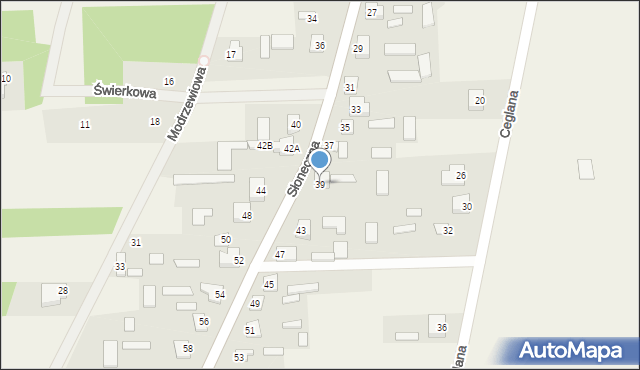 Kobylany, Słoneczna, 39, mapa Kobylany