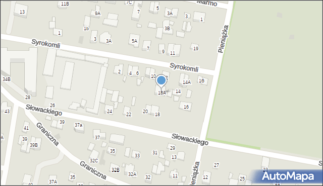 Kobyłka, Słowackiego Juliusza, 18A, mapa Kobyłka