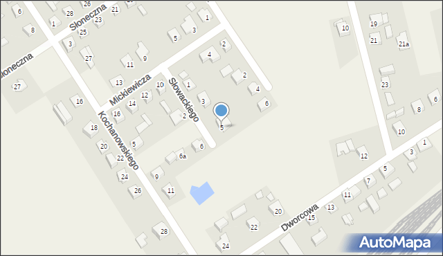 Kochanowice, Słowackiego Juliusza, 5, mapa Kochanowice