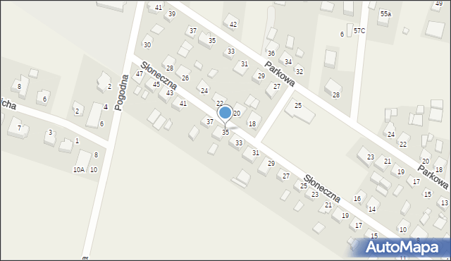 Kochcice, Słoneczna, 35, mapa Kochcice