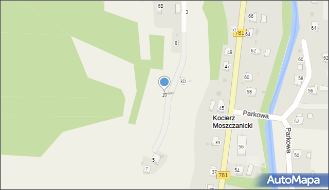 Kocierz Moszczanicki, Słupna, 10, mapa Kocierz Moszczanicki