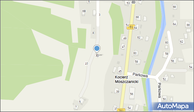 Kocierz Moszczanicki, Słupna, 3D, mapa Kocierz Moszczanicki