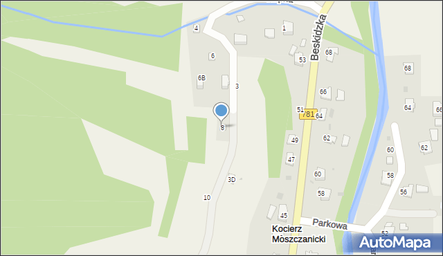 Kocierz Moszczanicki, Słupna, 8, mapa Kocierz Moszczanicki