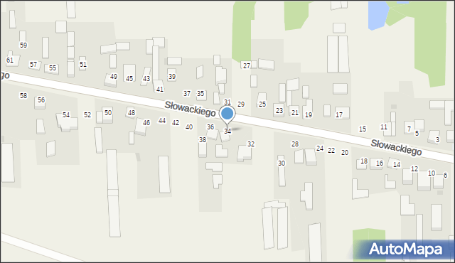 Kokawa, Słowackiego Juliusza, 34, mapa Kokawa