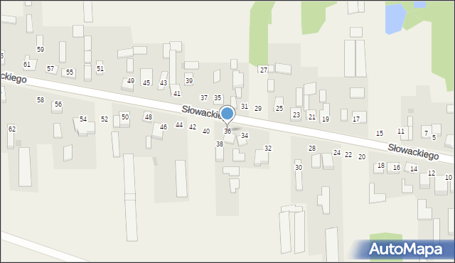 Kokawa, Słowackiego Juliusza, 36, mapa Kokawa