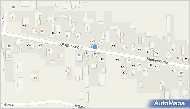 Kokawa, Słowackiego Juliusza, 82, mapa Kokawa