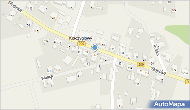 Kołczygłowy, Słupska, 37, mapa Kołczygłowy