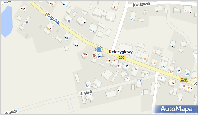 Kołczygłowy, Słupska, 47, mapa Kołczygłowy