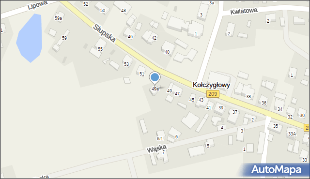 Kołczygłowy, Słupska, 49a, mapa Kołczygłowy