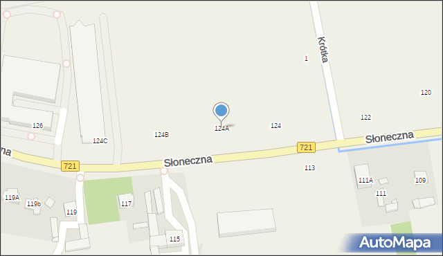 Kolonia Lesznowola, Słoneczna, 124A, mapa Kolonia Lesznowola