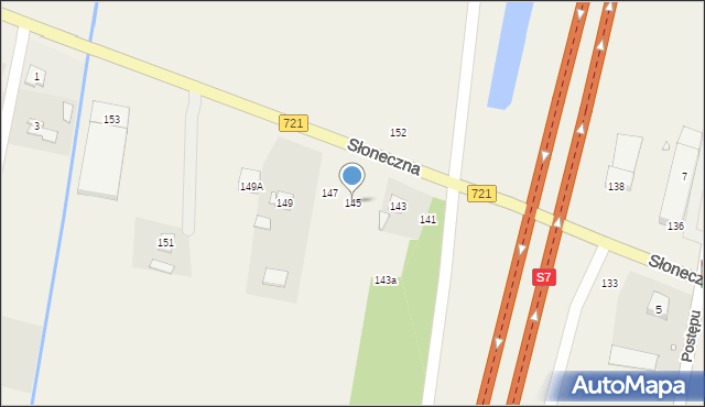 Kolonia Lesznowola, Słoneczna, 145, mapa Kolonia Lesznowola