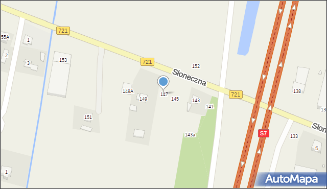 Kolonia Lesznowola, Słoneczna, 147, mapa Kolonia Lesznowola