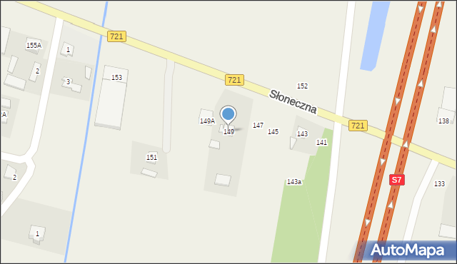 Kolonia Lesznowola, Słoneczna, 149, mapa Kolonia Lesznowola