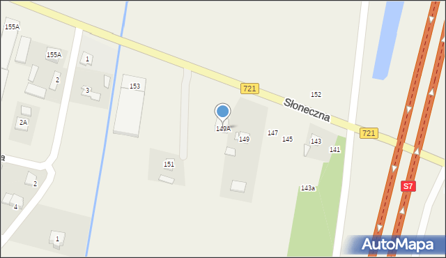 Kolonia Lesznowola, Słoneczna, 149A, mapa Kolonia Lesznowola