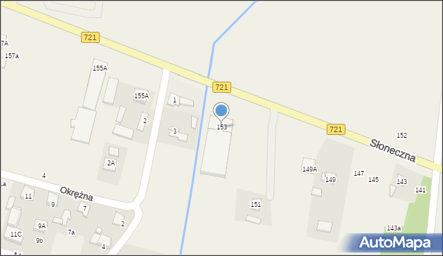 Kolonia Lesznowola, Słoneczna, 153, mapa Kolonia Lesznowola