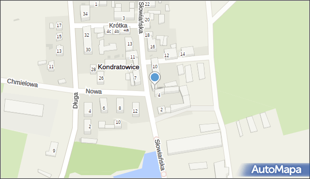 Kondratowice, Słowiańska, 6, mapa Kondratowice