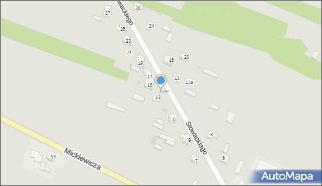 Koniecpol, Słowackiego Juliusza, 15A, mapa Koniecpol