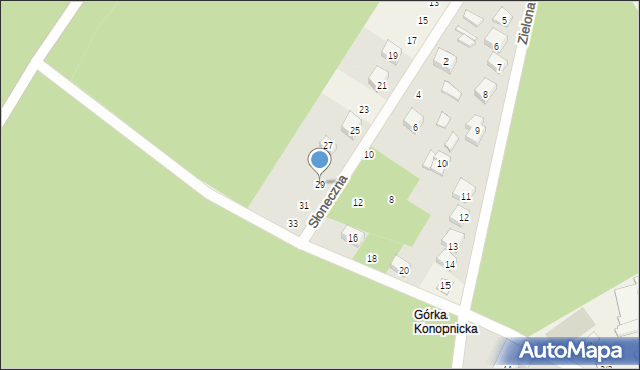 Konopnica, Słoneczna, 29, mapa Konopnica