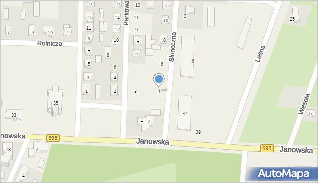 Konstantynów, Słoneczna, 4, mapa Konstantynów