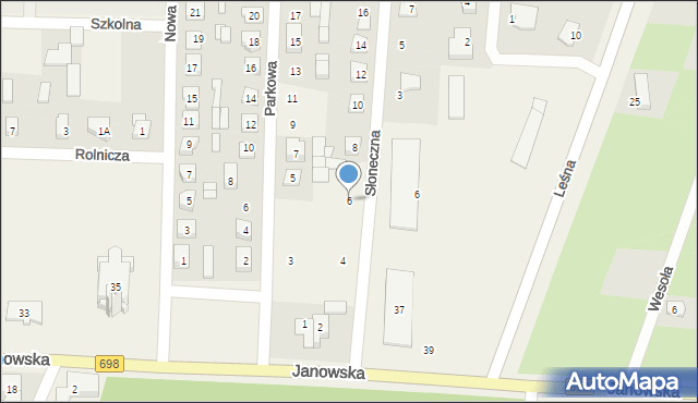 Konstantynów, Słoneczna, 6, mapa Konstantynów