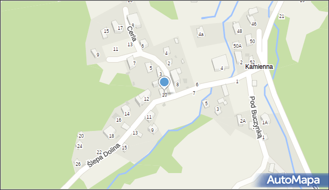 Korbielów, Ślepa Dolina, 10, mapa Korbielów