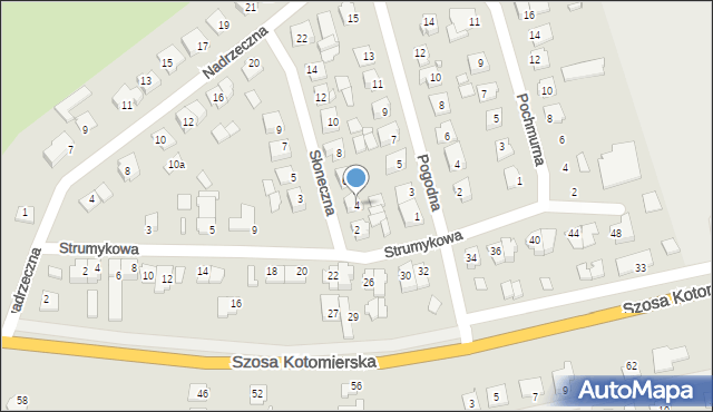 Koronowo, Słoneczna, 4, mapa Koronowo