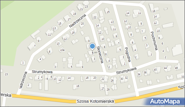 Koronowo, Słoneczna, 5, mapa Koronowo