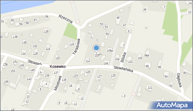 Kosewko, Słowiańska, 110, mapa Kosewko