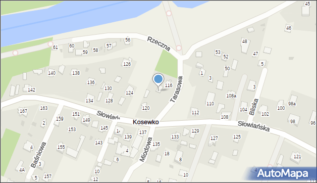 Kosewko, Słowiańska, 118, mapa Kosewko