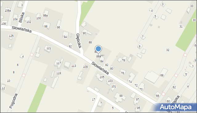 Kosewko, Słowiańska, 84a, mapa Kosewko