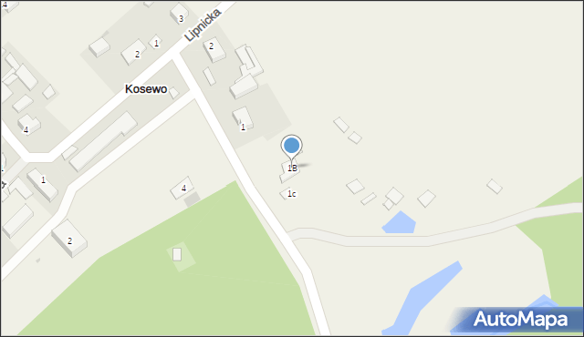 Kosewo, Słupecka, 1B, mapa Kosewo