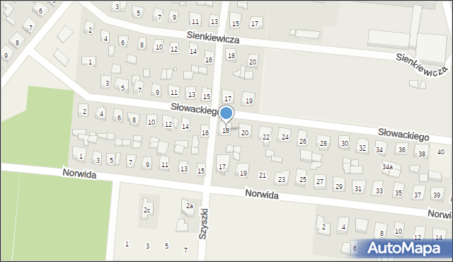 Kotlin, Słowackiego Juliusza, 18, mapa Kotlin