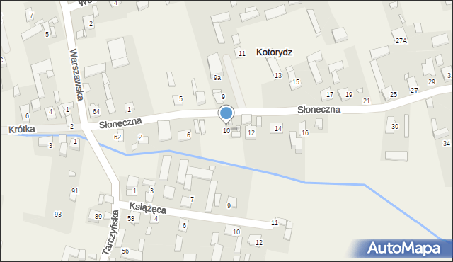 Kotorydz, Słoneczna, 10, mapa Kotorydz