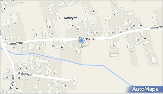 Kotorydz, Słoneczna, 16, mapa Kotorydz