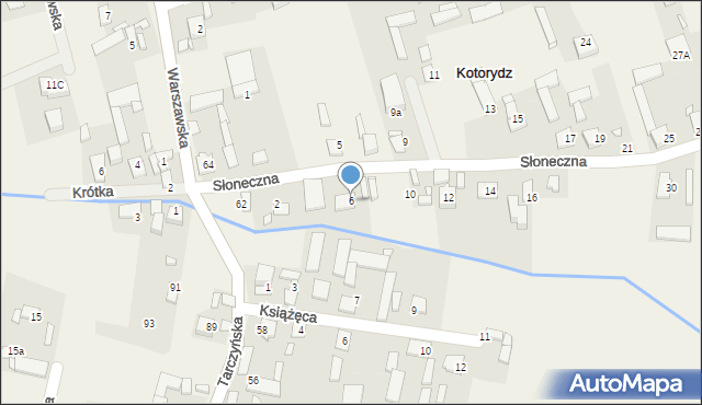 Kotorydz, Słoneczna, 6, mapa Kotorydz