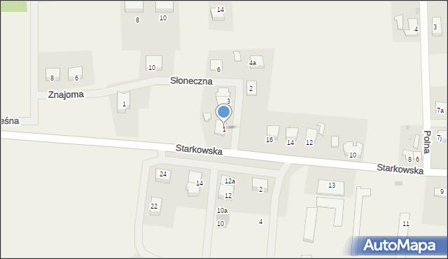 Kowalów, Słoneczna, 1, mapa Kowalów