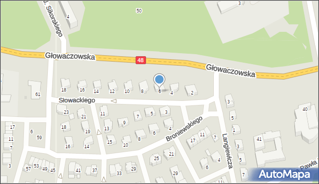 Kozienice, Słowackiego Juliusza, 6, mapa Kozienice