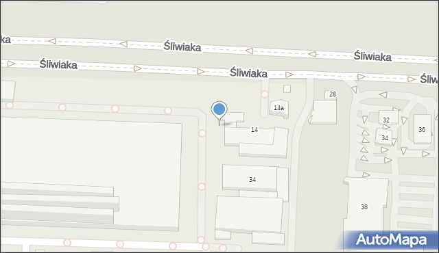 Kraków, Śliwiaka Tadeusza, 13, mapa Krakowa