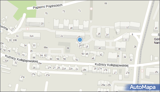 Kraków, Słomczyńskiego Macieja, 17, mapa Krakowa
