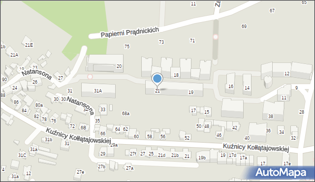 Kraków, Słomczyńskiego Macieja, 21, mapa Krakowa