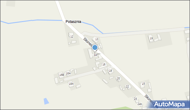 Krasiejów, Słoneczna, 14, mapa Krasiejów