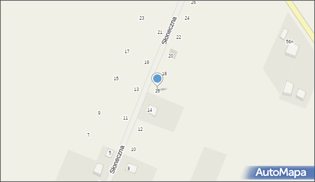 Krępa Kaszubska, Słoneczna, 16, mapa Krępa Kaszubska