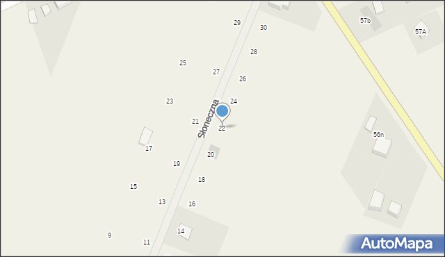 Krępa Kaszubska, Słoneczna, 22, mapa Krępa Kaszubska