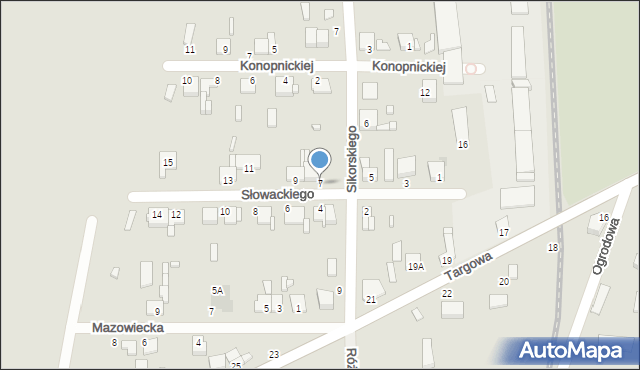 Krośniewice, Słowackiego Juliusza, 7, mapa Krośniewice