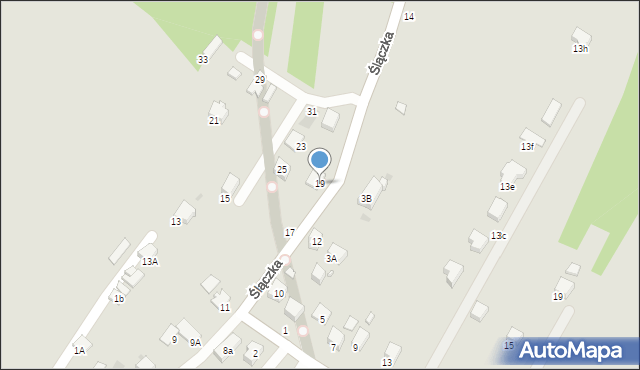 Krosno, Ślączka, 19, mapa Krosna